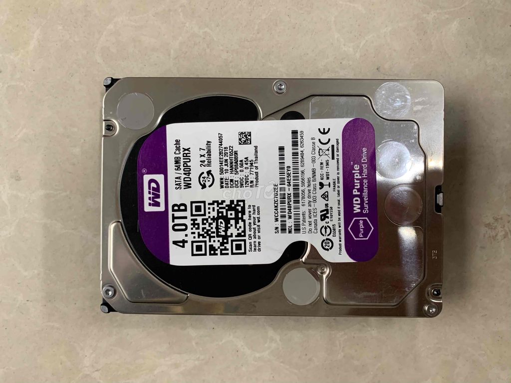 ổ cứng pc western tím 4tb sk100%