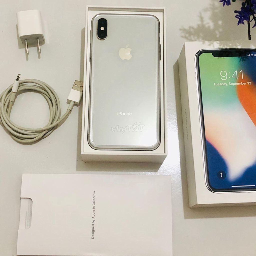 Iphone X màu trắng 256gb đẹp 98% còn BH 6 tháng