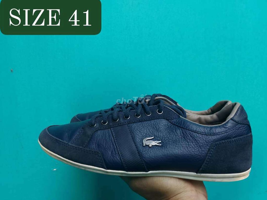 LACOSTE CHAYMON..XANH NAVY.BAO REAL.SZ 41