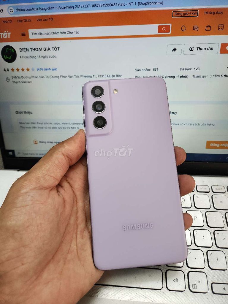 SAMSUNG S21 FE 8GB.256GB EXYNOS 2100 ZIN. Mua bán Điện thoại tại Quận Bình Thạnh Tp Hồ Chí Minh được đăng bởi Dân Mobile hình 1