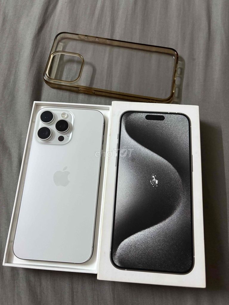 Lên đời tiễn ip15 pro max 256gb trắng fullbox.. Mua bán Điện thoại tại Quận Hai Bà Trưng Hà Nội được đăng bởi Bé Yêu hình 1