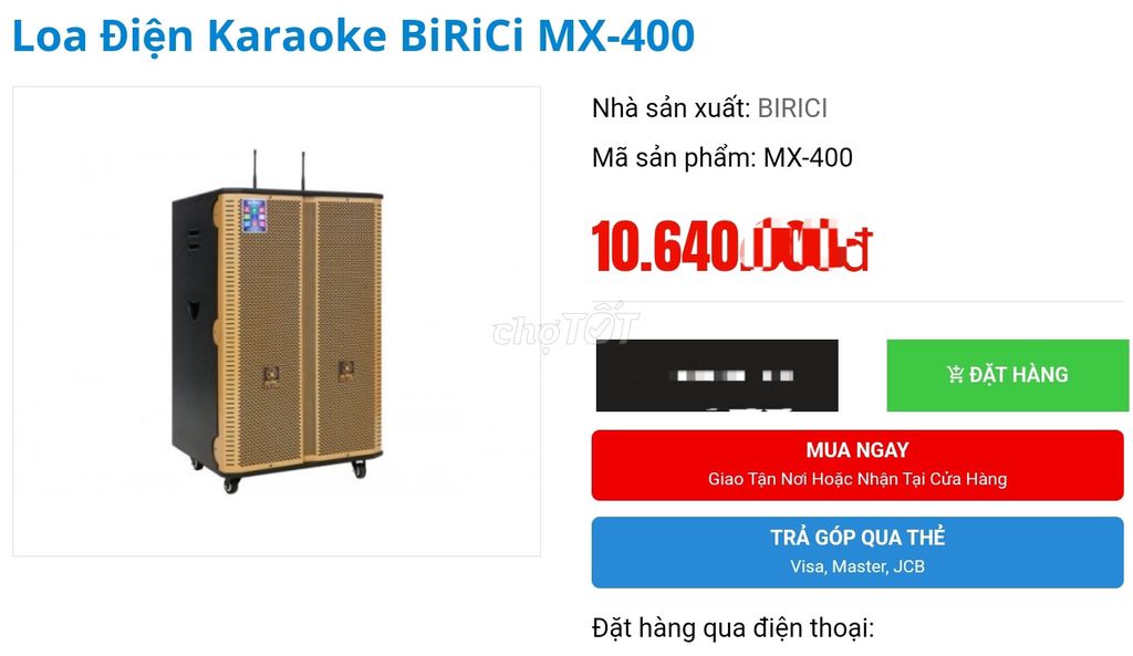 Xả kho loa điện karaoke BIRICI MX-400 giá sập sàn