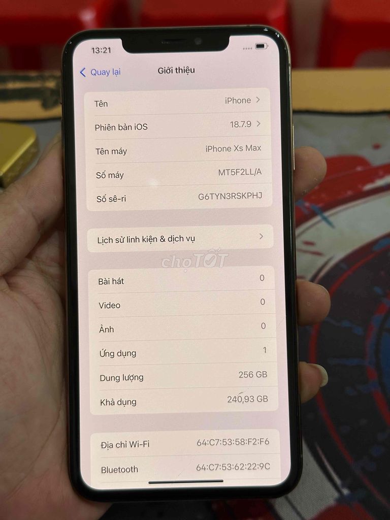 Apple iPhone Xs Max 256GB Vàng Quốc tế Đã sử dụng. Mua bán Điện thoại tại Quận Đống Đa Hà Nội được đăng bởi Nam Đường Láng hình 1