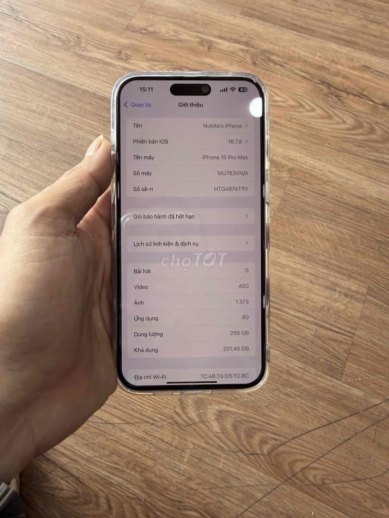 Apple iPhone 15 Pro Max 256GB Titan Tự Nhiên. Mua bán Điện thoại tại Huyện Củ Chi Tp Hồ Chí Minh được đăng bởi Long Phạm hình 1
