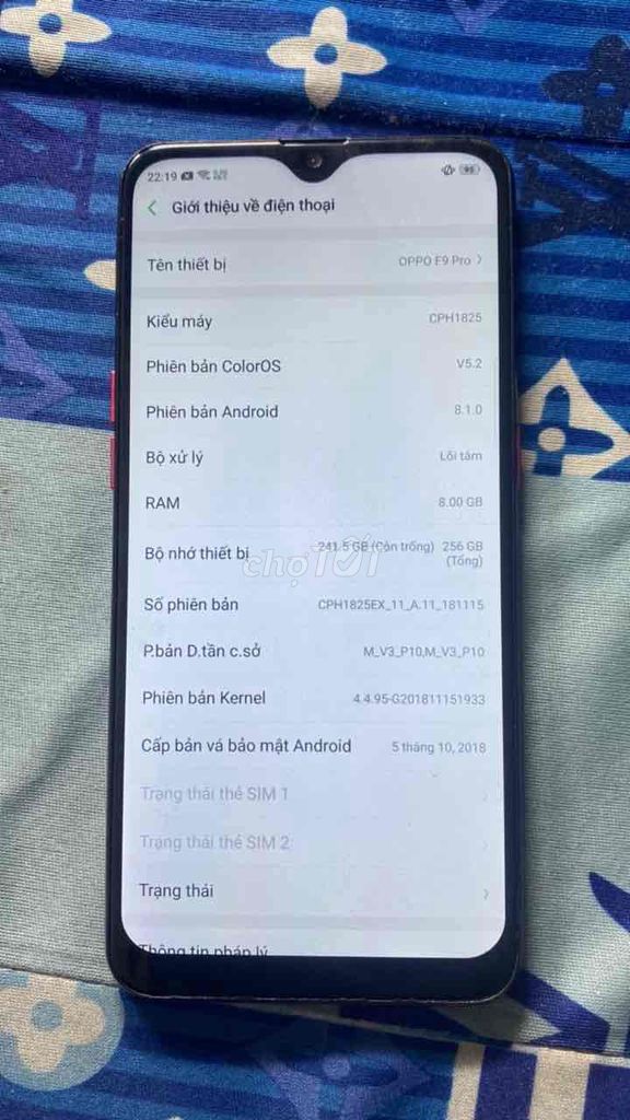 OPPO F9 Pro 256GB Đỏ hồng. Mua bán Điện thoại tại Quận Gò Vấp Tp Hồ Chí Minh được đăng bởi Trọng Nhân hình 1