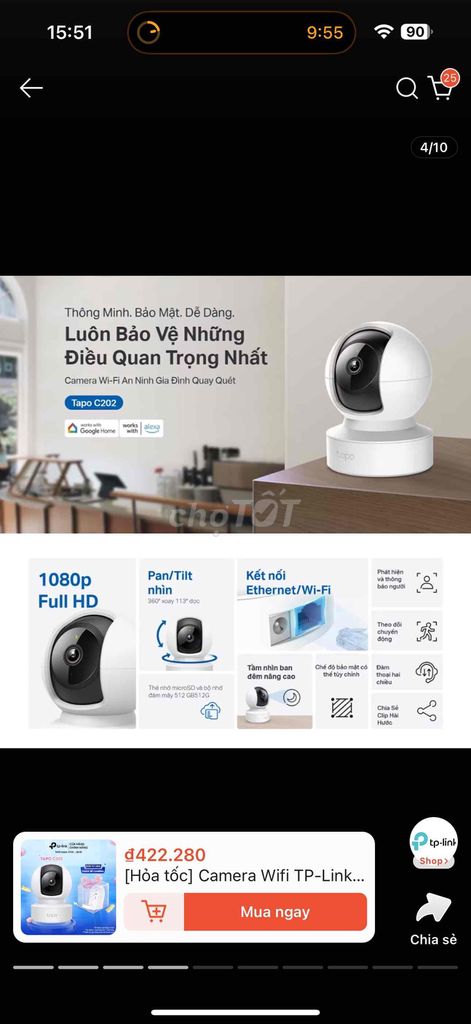 Camera IP Wifi TP-Link Tapo C202