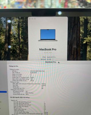 Macbook Pro 14" M1 Pro 32/1Tb Silver Đẹp 99%
