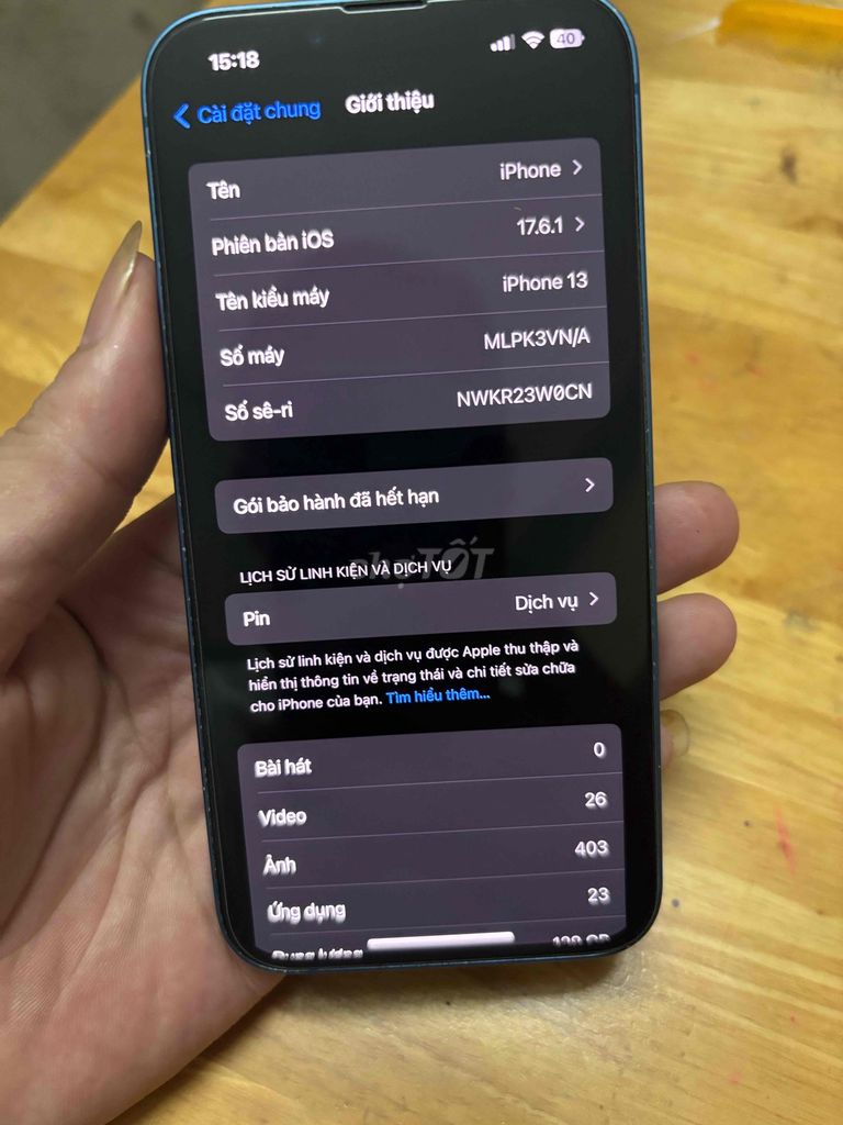 Apple iPhone 13 128GB Xanh. Mua bán Điện thoại tại Huyện Thanh Trì Hà Nội được đăng bởi Quốc Bảo hình 1