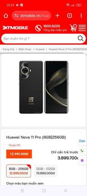 Huawei nova 11 pro 256g pin 100 bh toi cuối năm