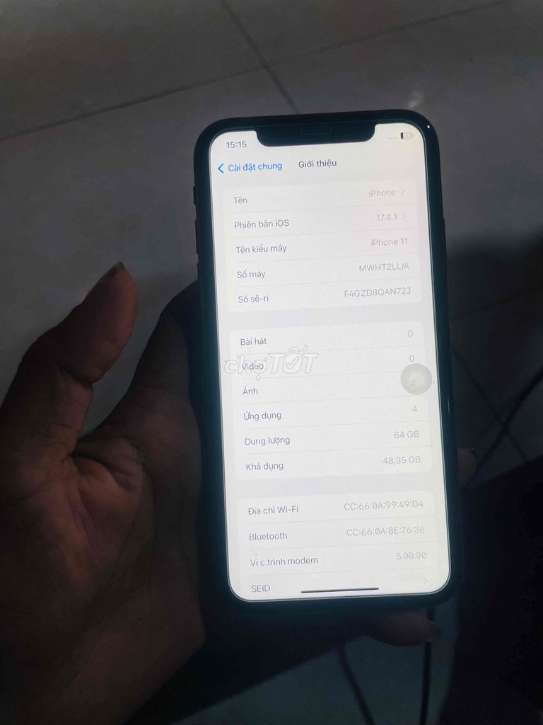 Apple iPhone 11 64GB Đen Đã dùng. Mua bán Điện thoại tại Huyện Long Mỹ Hậu Giang được đăng bởi nguyễn tân hình 1