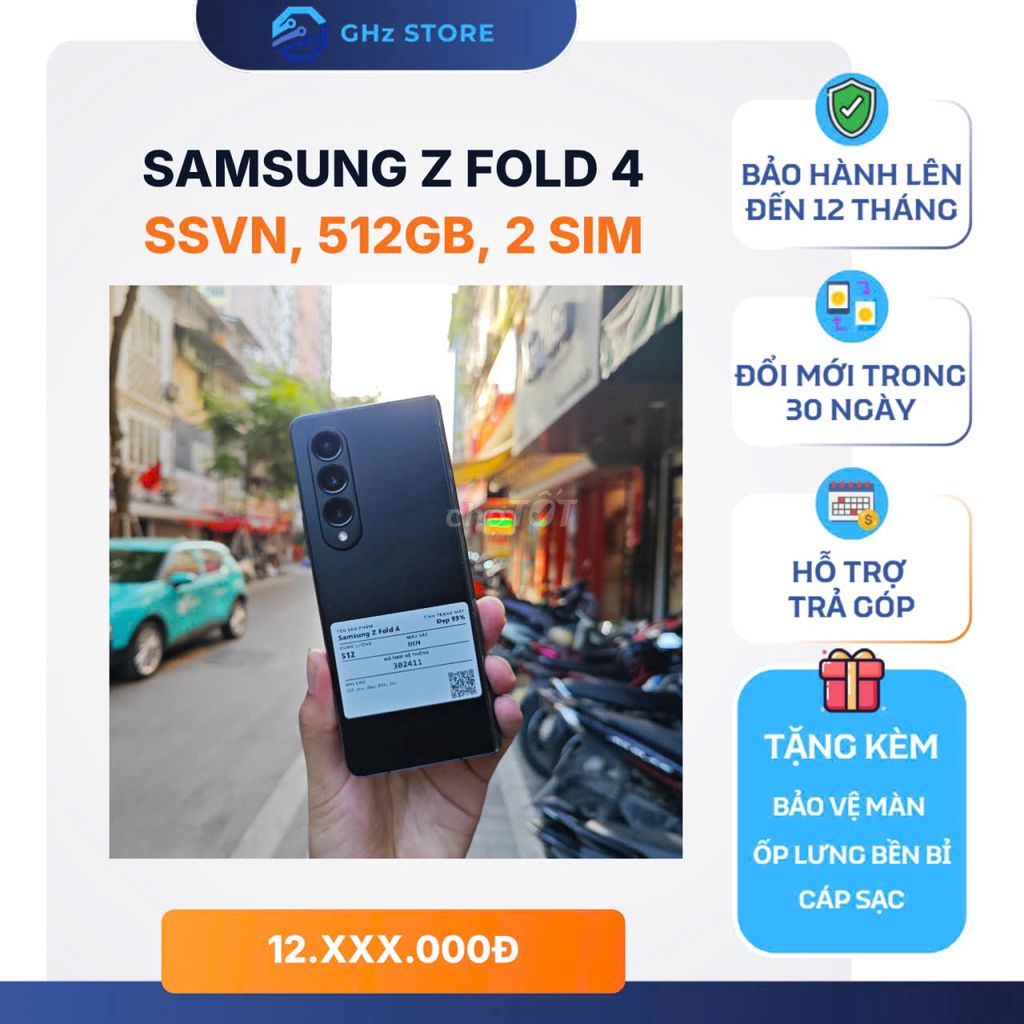 Samsung Z Fold 4 512GB Đen. Mua bán Điện thoại tại Quận Đống Đa Hà Nội được đăng bởi GHz STORE hình 1