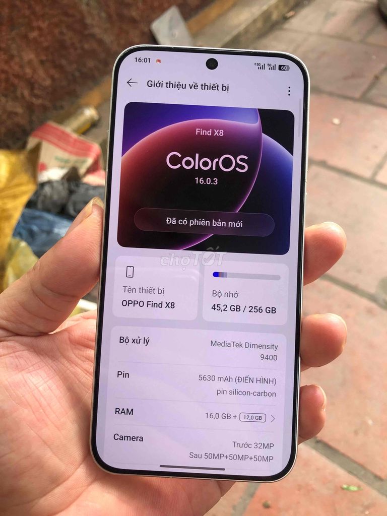 OPPO Find X8 256GB trắng bán gl. Mua bán Điện thoại tại Quận Bắc Từ Liêm Hà Nội được đăng bởi manh hình 1