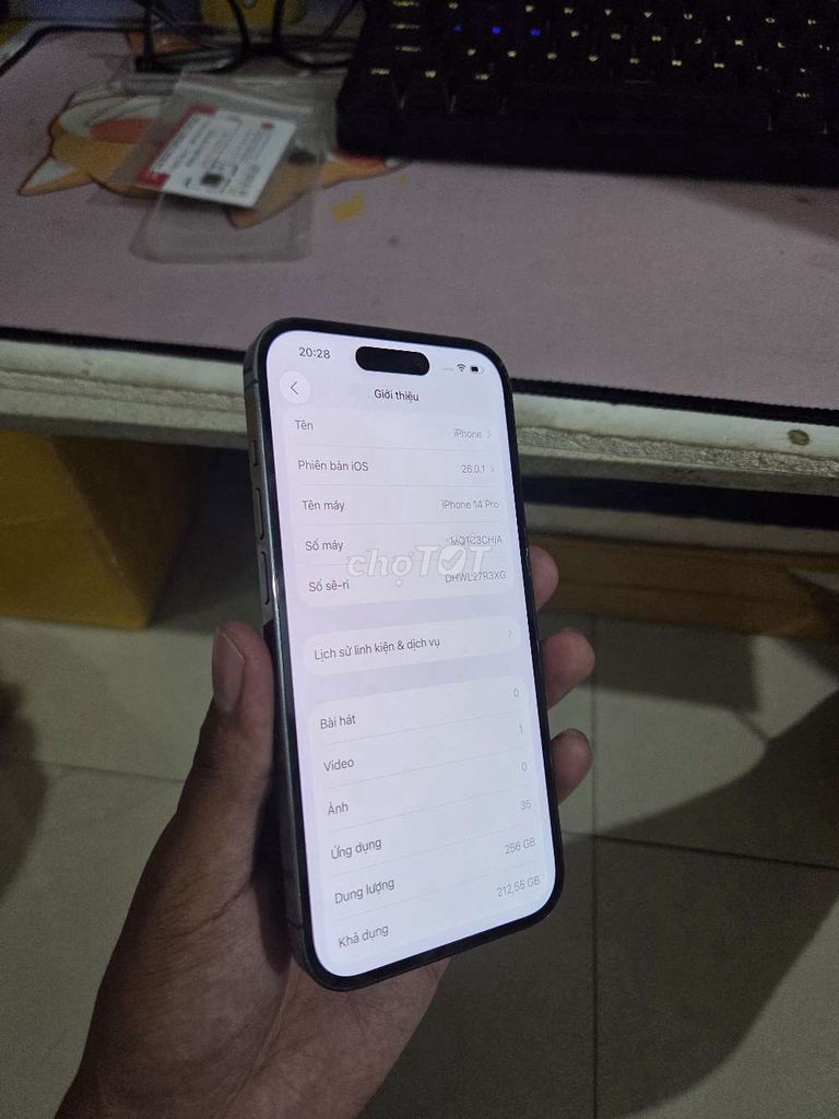 Apple iPhone 14 Pro 256GB Tím Đã qua sử dụng. Mua bán Điện thoại tại Quận Gò Vấp Tp Hồ Chí Minh được đăng bởi Đoàn Nguyễn Ngọc Sơn hình 1