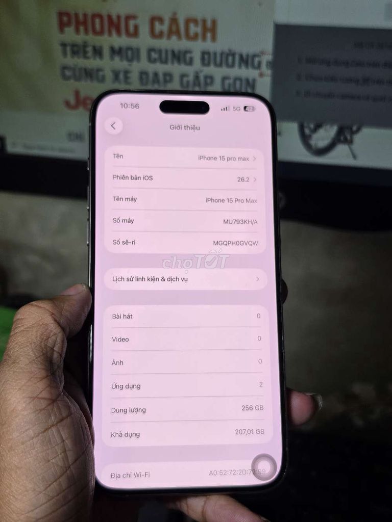  iPhone 15 Pro Max 256GB quốc tế giá rẻ đẹp 98%. Mua bán Điện thoại tại Quận 8 Tp Hồ Chí Minh được đăng bởi Thiên Hòa mobile  hình 1