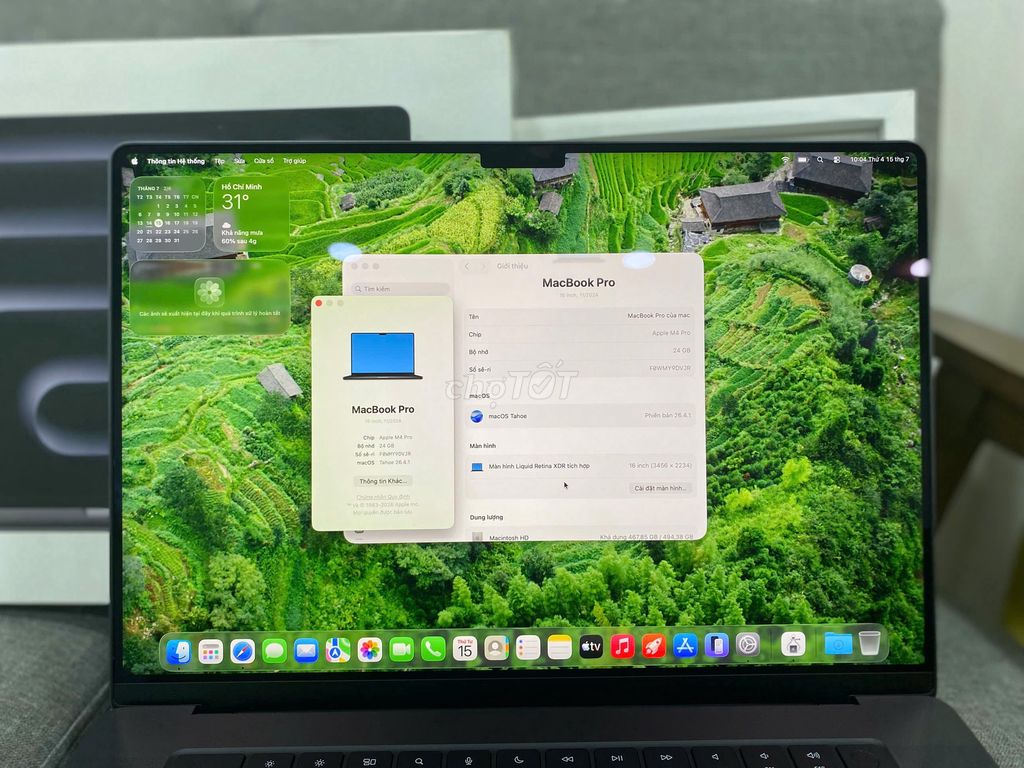 Macbook Pro 16inch Chip M4 Pro Ram 24Gb SSD 512Gb. Mua bán Laptop tại Quận 10 Tp Hồ Chí Minh được đăng bởi Lapvn hình 1