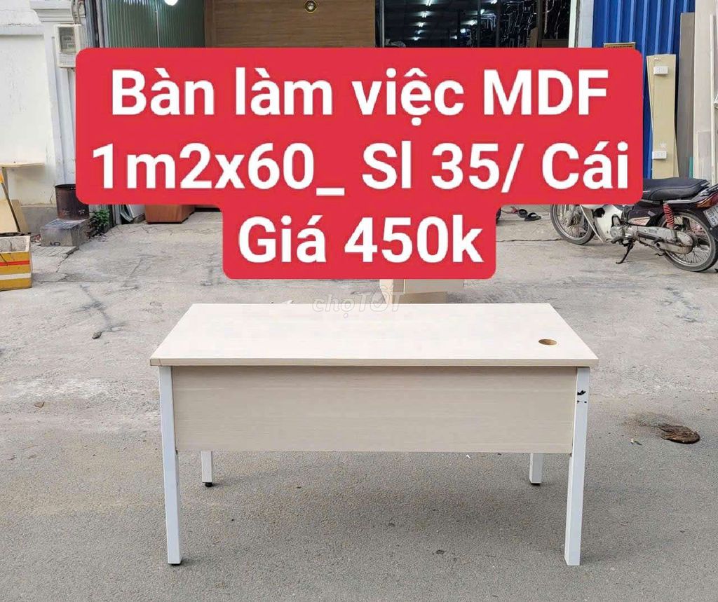 Bàn làm việc Gỗ MDF Vàng nhạt 1m2x60cm. Mua bán Bàn ghế tại Quận Bình Thạnh Tp Hồ Chí Minh được đăng bởi Kho Thanh Lý Phú Nhàn hình 1