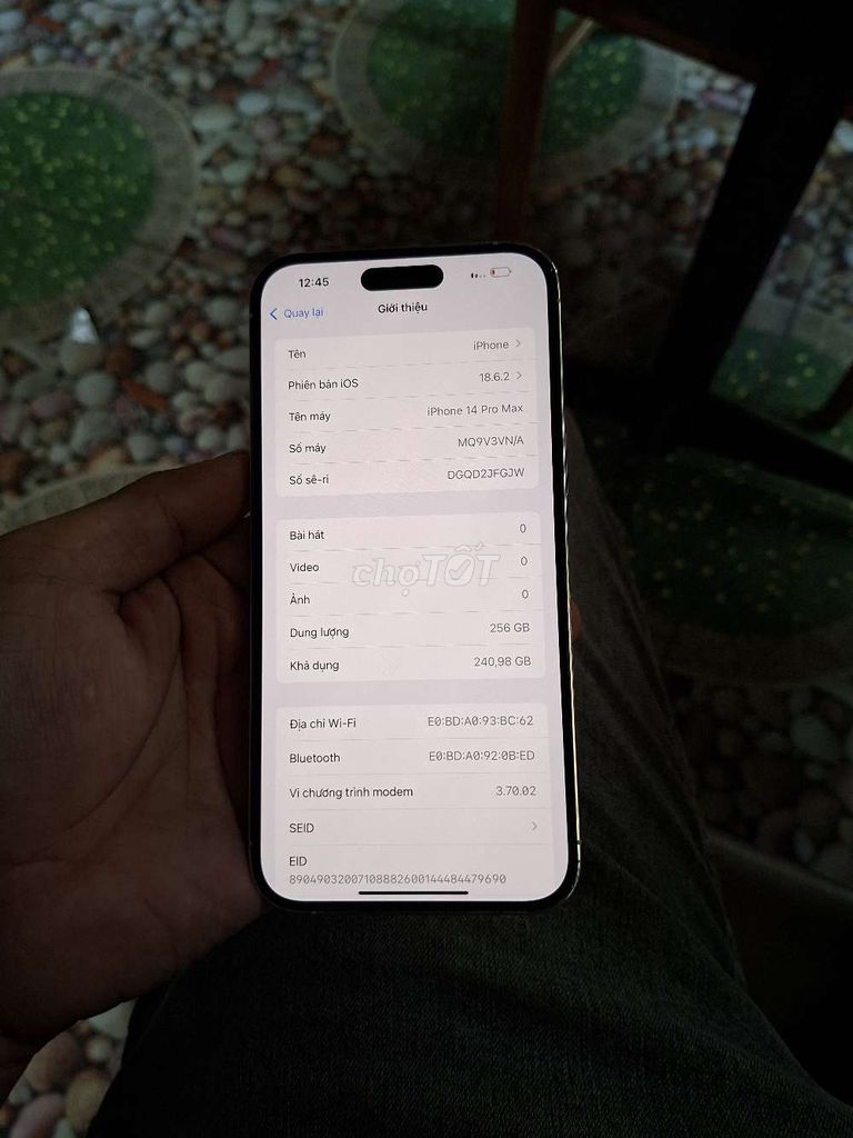 IPhone 14 Promax 256GB Trắng quốc tế zin all. Mua bán Điện thoại tại Quận Bình Tân Tp Hồ Chí Minh được đăng bởi V I N H hình 1