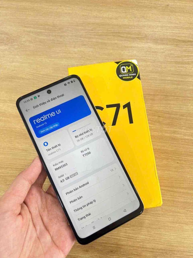 Realme C71 128GB Trắng Đã sử dụng. Mua bán Điện thoại tại Quận Gò Vấp Tp Hồ Chí Minh được đăng bởi Quang Minh Mobile  hình 1