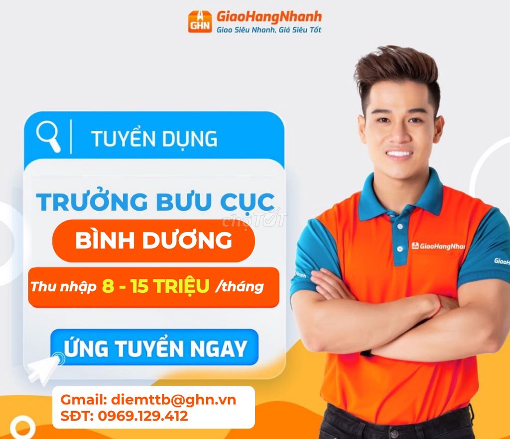 [DĨ AN] - GHN TUYỂN DỤNG QUẢN LÝ KHO GIAO NHẬN