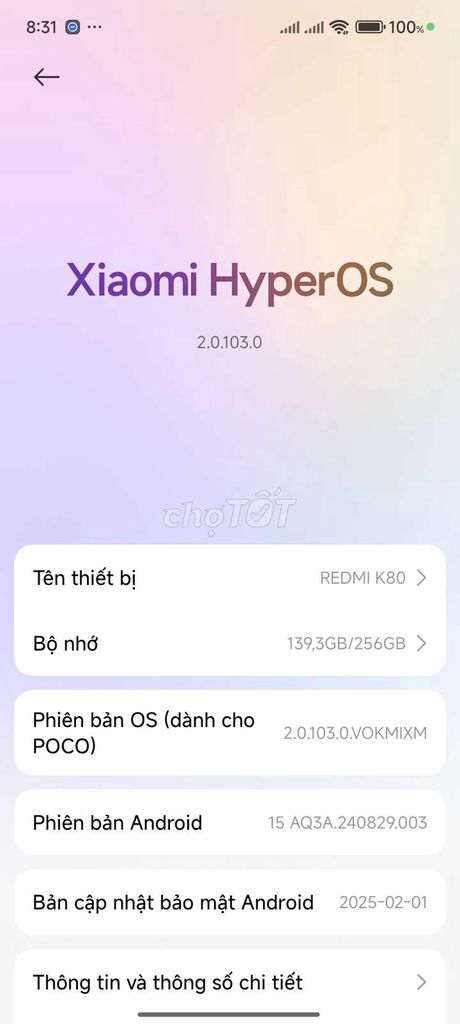 giao lưu Xiaomi Redmi K80 256GB Đen. Mua bán Điện thoại tại Quận Bình Thạnh Tp Hồ Chí Minh được đăng bởi Hoàng hình 1