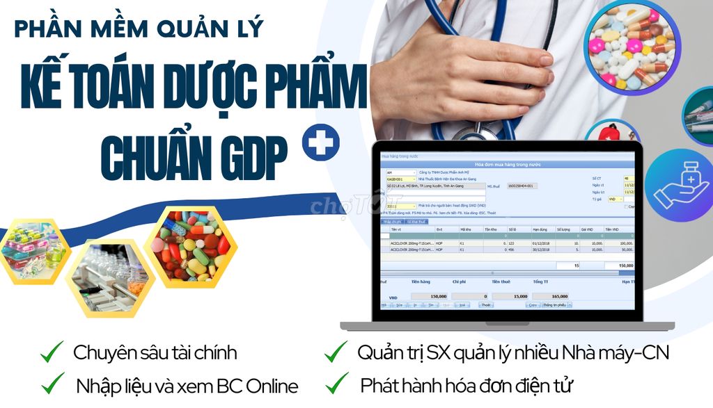 Quản lý kinh doanh, kế toán dược phẩm TTV GDP