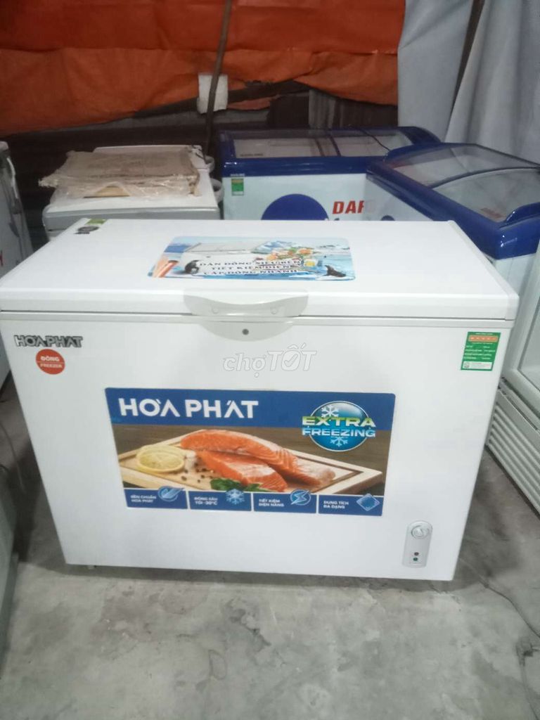 Cần thanh lý tủ đông suốt Hòa phát 350 lít