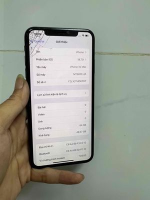 Apple iPhone XS Max 64GB Đen nứt kính