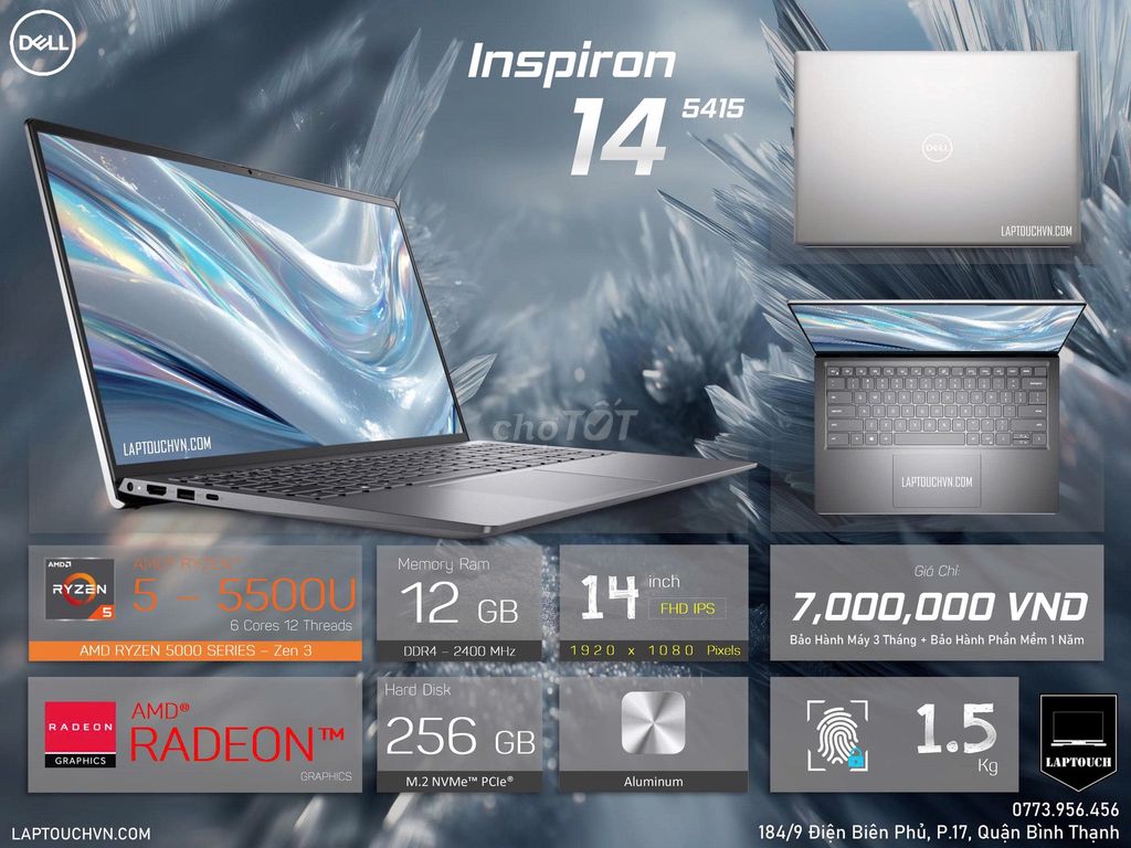 Dell Inspiron 14 5415 [ Platinum Silver ]. Mua bán Laptop tại Quận Bình Thạnh Tp Hồ Chí Minh được đăng bởi Cửa Hàng Máy Tính Laptouch VN hình 1