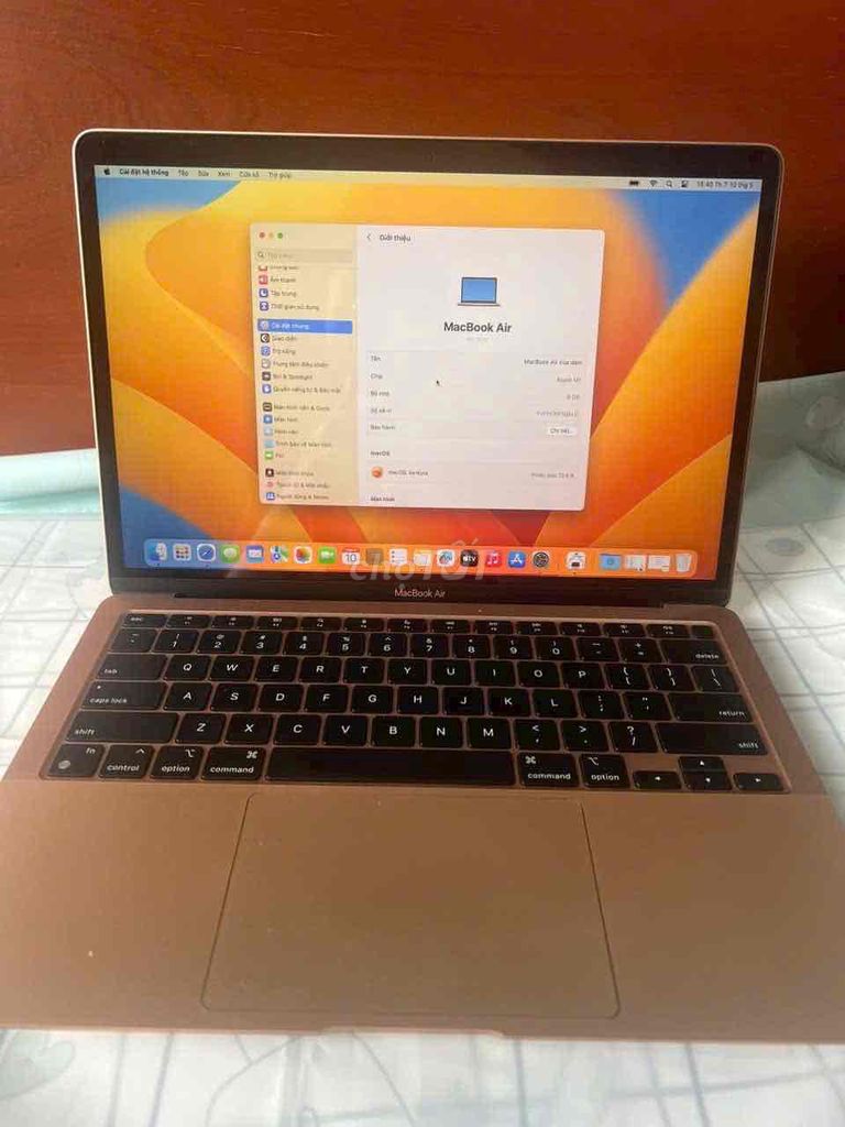 Apple MacBook Air M1 13.3 inch 8GB/256GB Vàng hồng. Mua bán Laptop tại Quận Bình Thạnh Tp Hồ Chí Minh được đăng bởi huy hình 1
