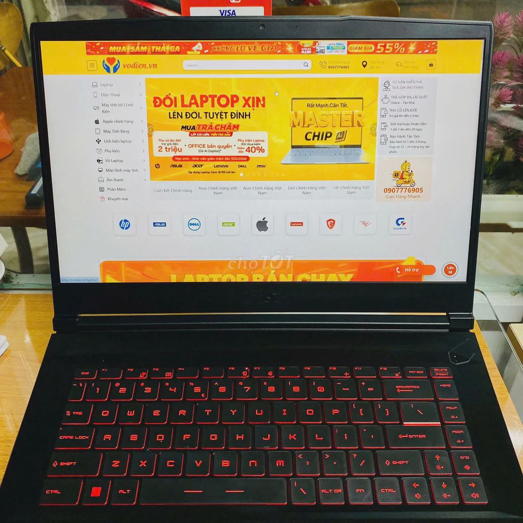 MSI Gaming GF63 Thin i5-11400H 16GB/512GB GTX1650. Mua bán Laptop tại Quận Ninh Kiều Cần Thơ được đăng bởi Võ Diện hình 1