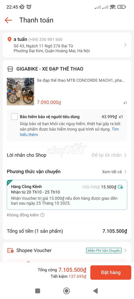 Bán xe đạp thể thao concorde khung nhôm mới 99%. Mua bán Xe đạp tại Quận Hoàng Mai Hà Nội được đăng bởi A Tuấn hình 3