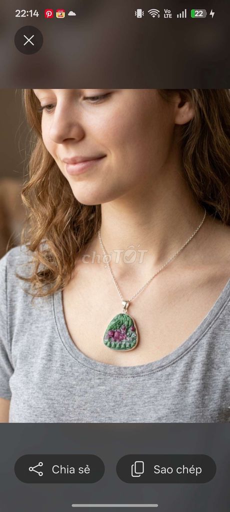 Mặt dây chuyền Ruby thiên nhiên màu Xanh Đỏ. Mua bán Phụ kiện thời trang khác tại Quận Hà Đông Hà Nội được đăng bởi BÉ KITTY TV hình 1