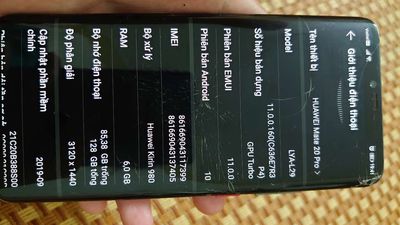 Mate 20 pro full chức năng. Mua bán Điện thoại tại Quận Đống Đa Hà Nội được đăng bởi Long Nt