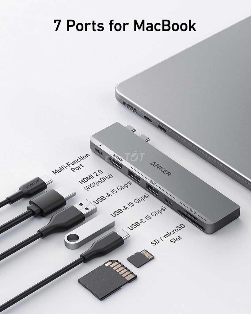 Bộ Chuyển Đổi Anker 547 USB-C Hub (7 trong 2)