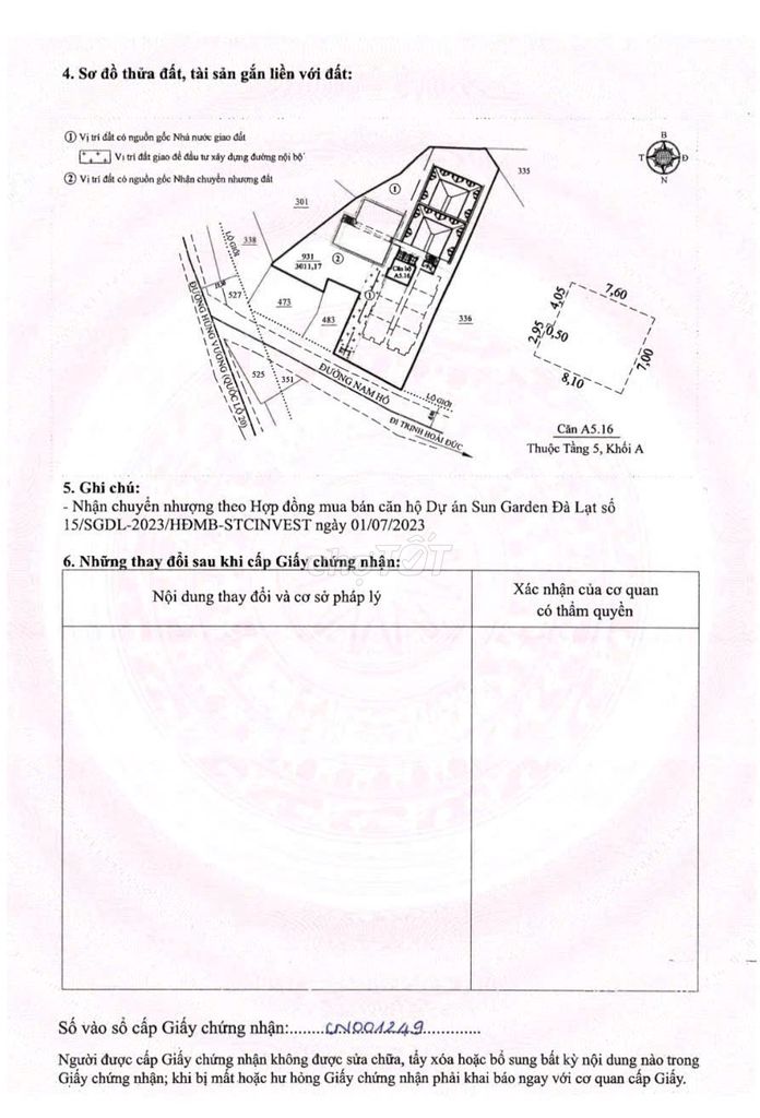 Продается квартира Sun Garden в Далате полностью меблированная квартира с частной розовой книгой