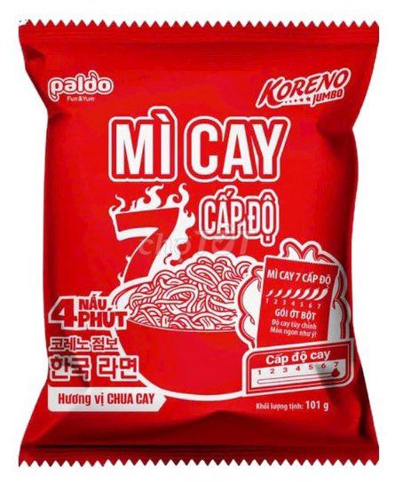 Mì ăn liền KORENO Paldo Chua cay gói 200g jumbo. Mua bán Đồ ăn, thực phẩm và các loại khác tại Quận Tây Hồ Hà Nội được đăng bởi New Trendy Way hình 1