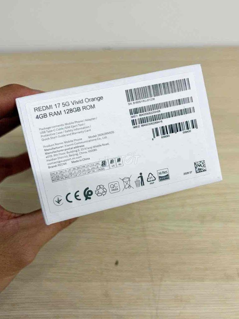Xiaomi Redmi 17 5G 128GB Cam 4GB Like New. Mua bán Điện thoại tại Quận Gò Vấp Tp Hồ Chí Minh được đăng bởi Quang Minh Mobile  hình 1