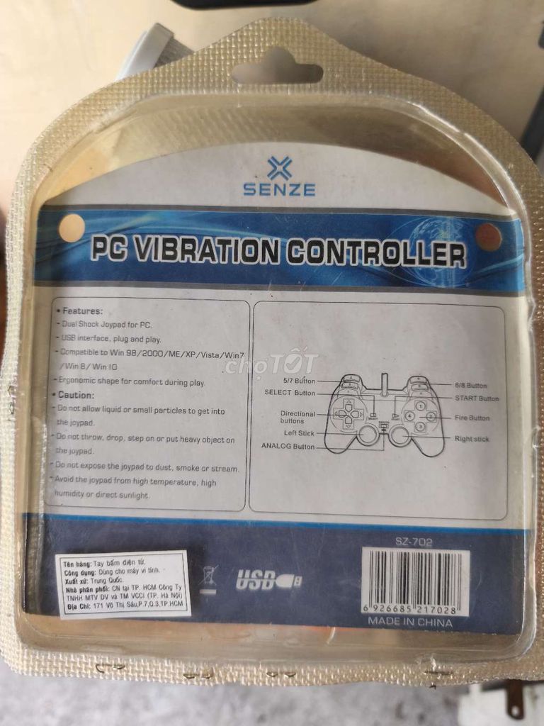 Tay cầm chơi game Senze SZ-702. Mua bán Thiết bị chơi game tại Huyện Hóc Môn Tp Hồ Chí Minh được đăng bởi Chắc ai đó sẽ cần hình 1