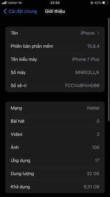 Apple iPhone 7 Plus 32GB Đen