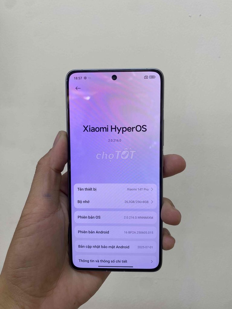 Xiaomi 14T Pro 12GB/256GB Xám Đã sử dụng. Mua bán Điện thoại tại Thị xã Bến Cát Bình Dương được đăng bởi Tuấn Khang hình 1
