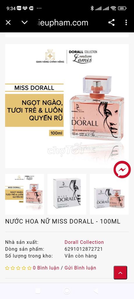 Nước hoa chính hãng có 4 chai