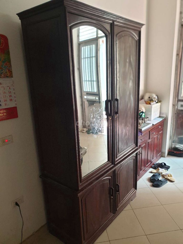 Tủ quần áo Gỗ lim ta 2 buồng Nâu. Mua bán Tủ, kệ gia đình tại Quận Nam Từ Liêm Hà Nội được đăng bởi Hùng Mạnh hình 1
