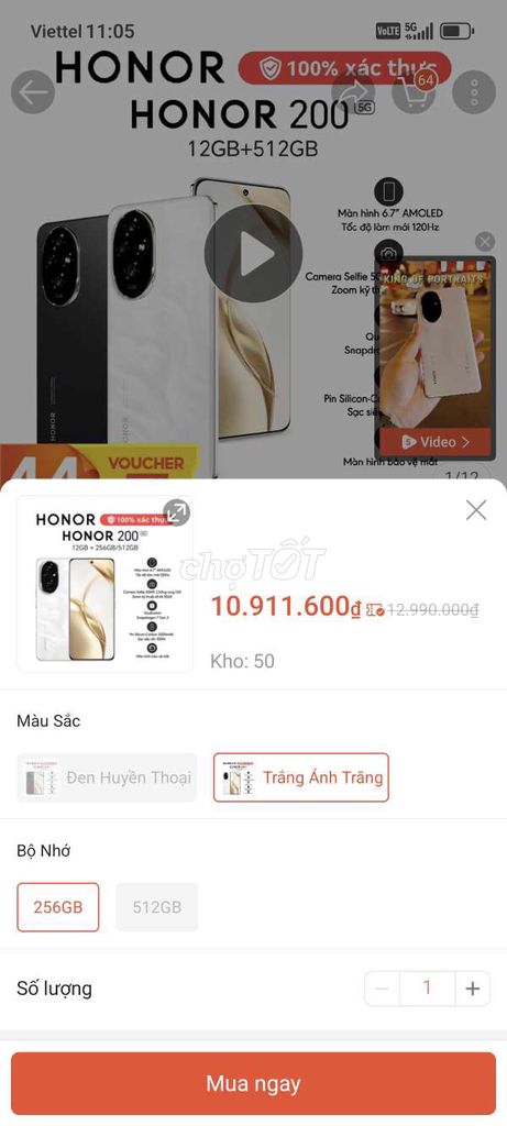 HONOR 200 5G 256GB Trắng Như mới. Mua bán Điện thoại tại Quận Hà Đông Hà Nội được đăng bởi Tên chưa cung cấp hình 1