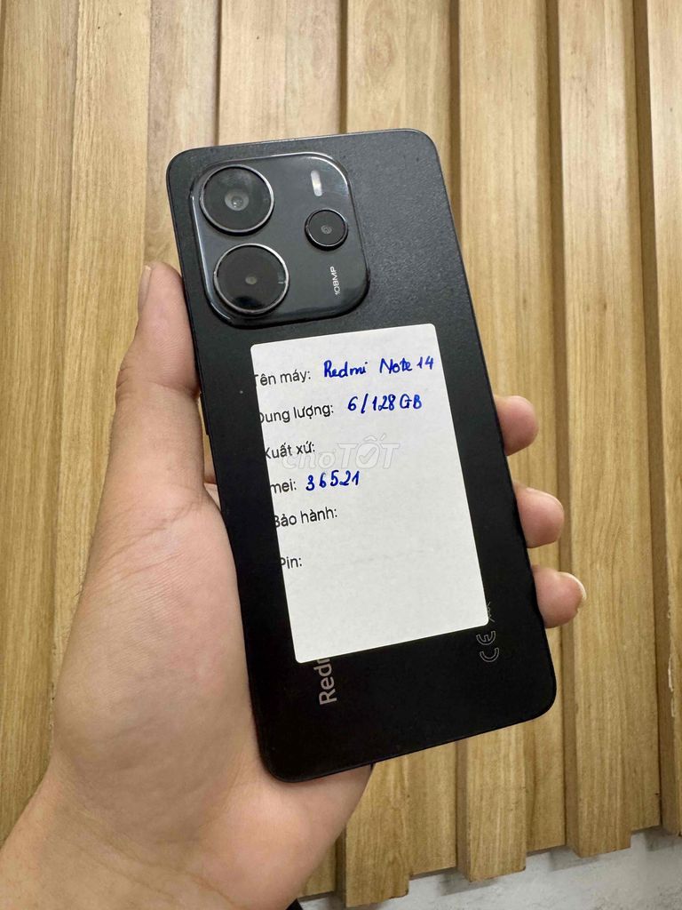 Xiaomi Redmi Note 14 128GB Đen. Mua bán Điện thoại tại Quận Đống Đa Hà Nội được đăng bởi Nguyễn Đức  hình 1