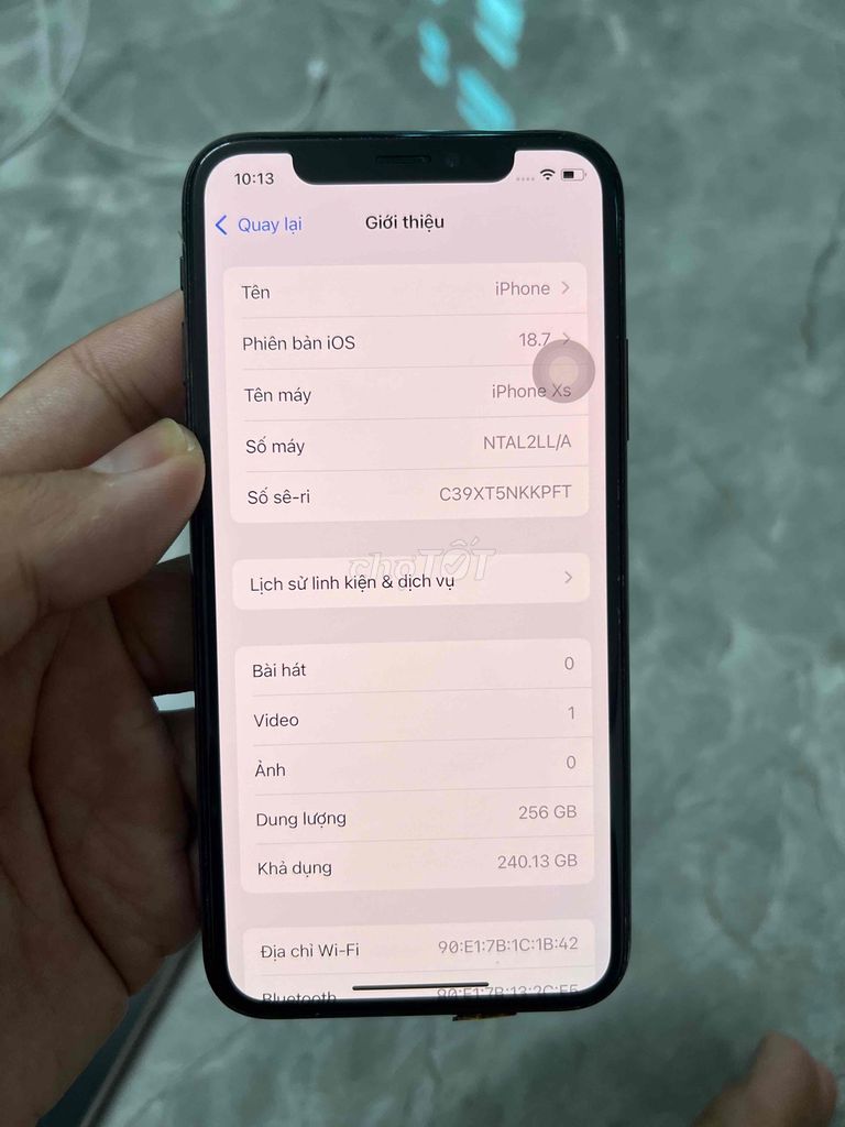 Apple iPhone Xs 256GB Đen full cn pin 100. Mua bán Điện thoại tại Huyện Kim Sơn Ninh Bình được đăng bởi Keng  hình 1