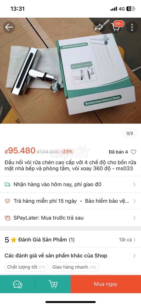 Vòi nước đa năng 4 chế độ