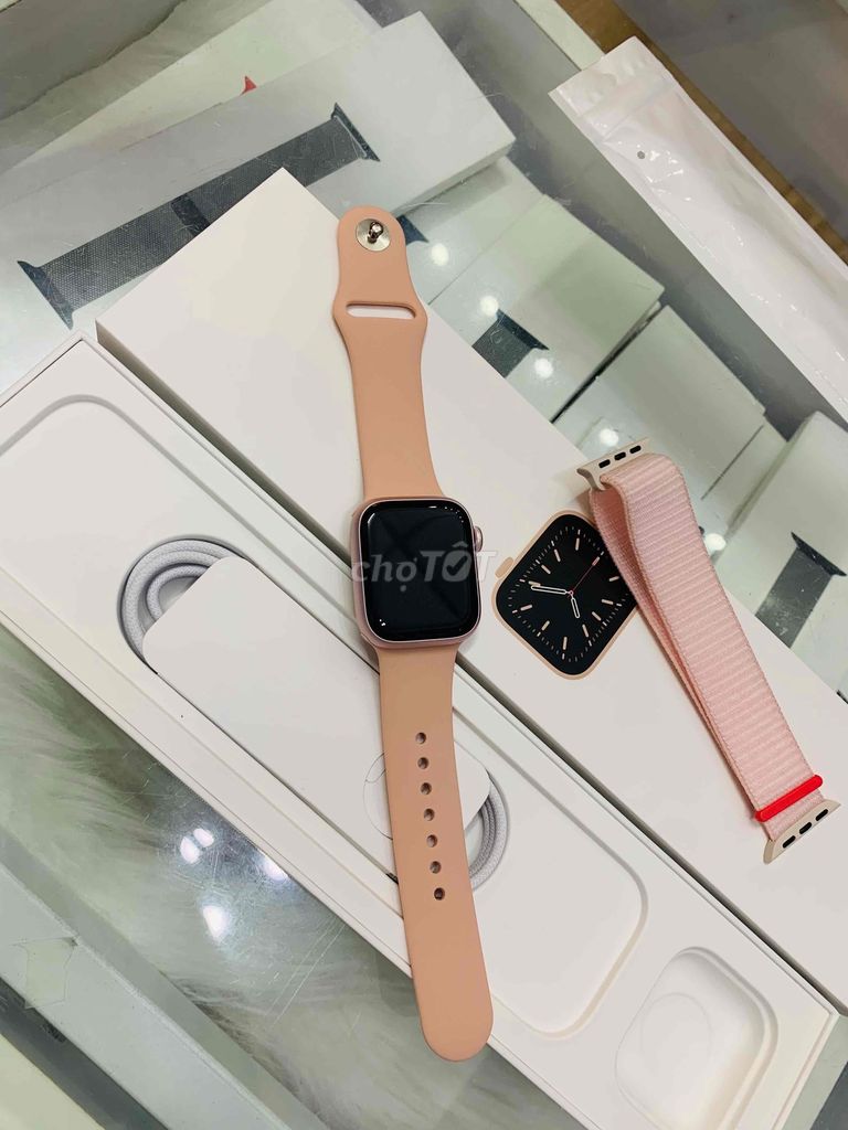 bán đh apple watch sr9:41 hồng Lte Esim New 100%