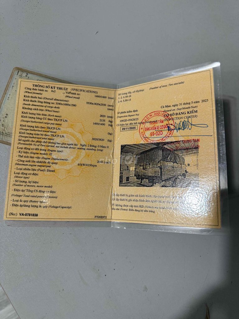 kia k165.2015 tải 2t4 . xe máy im mạnh.có lạnh. Mua bán Xe tải, xe ben tại Thành phố Tân An Long An được đăng bởi Trung Dũng hình 5