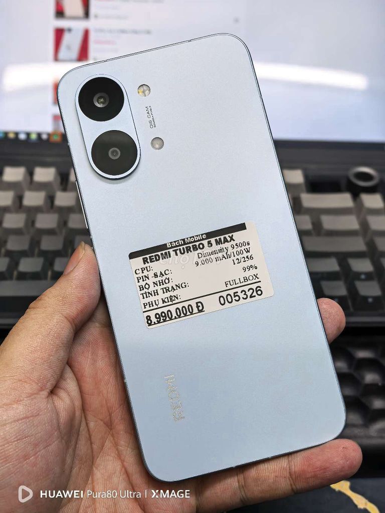 Xiaomi Redmi Turbo 5 Max 256GB Xanh 99%. Mua bán Điện thoại tại Quận Ninh Kiều Cần Thơ được đăng bởi Bách Mobile hình 1