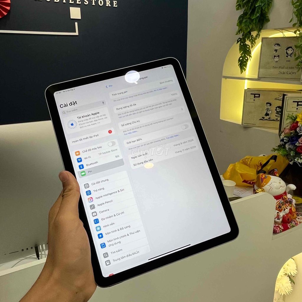 [SIÊU LƯỚT] IPad Air 6 11in 128GB sạc 1L BH 15/03. Mua bán Máy tính bảng tại Thành phố Thủ Đức Tp Hồ Chí Minh được đăng bởi Tuấn Tài TP Mobile hình 2